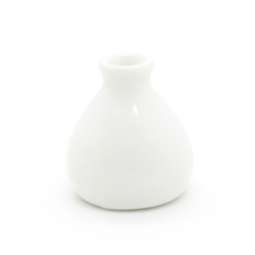 ミニチュア花瓶 陶器 1輪挿し 壺型 マーブルチョコ