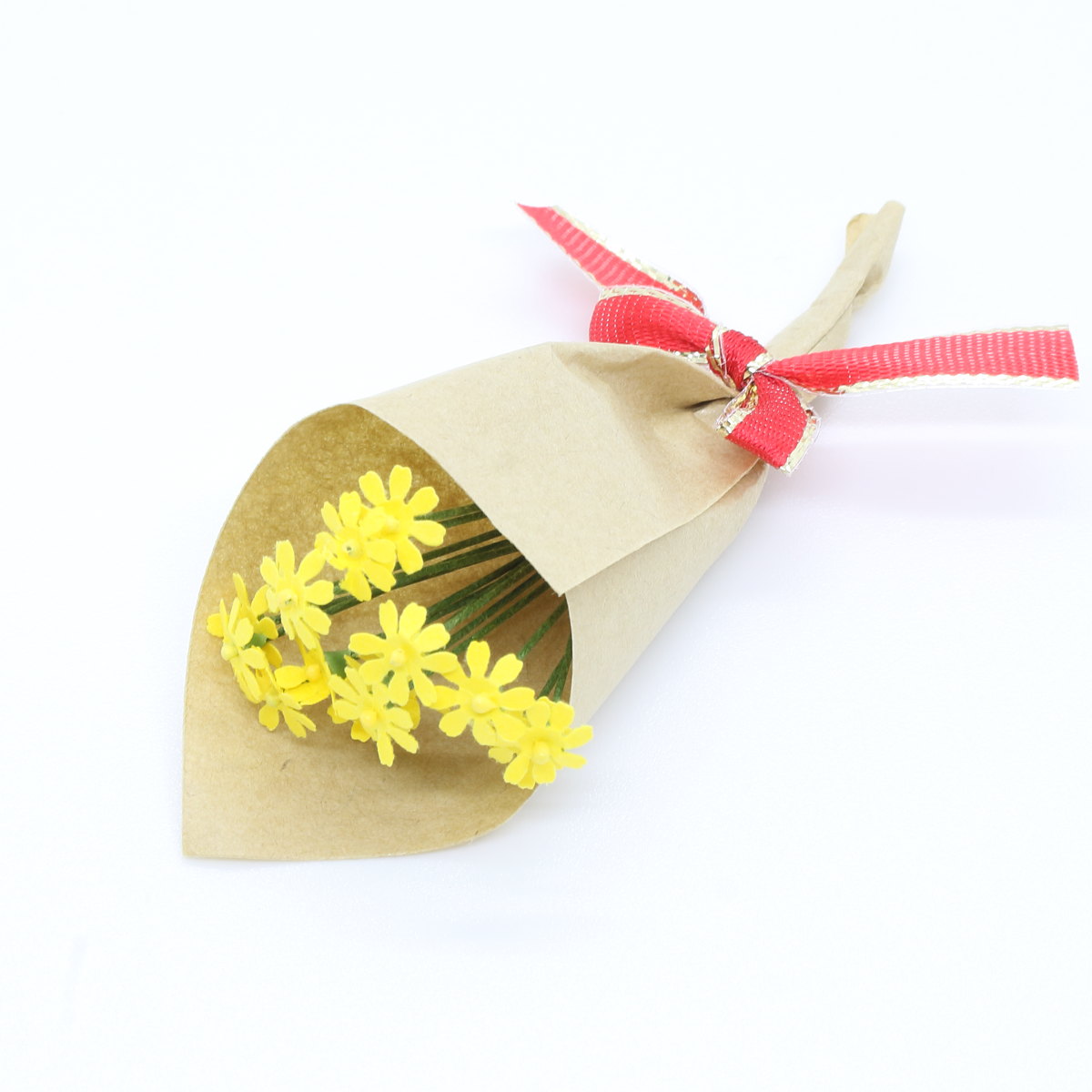 ミニチュアフラワー 花束 コスモス １５本 黄 マーブルチョコ